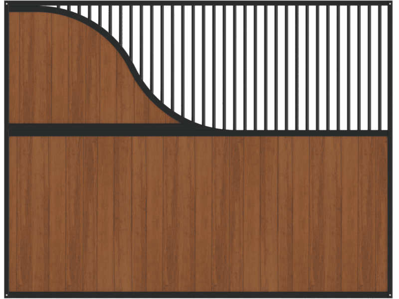 Cloison semi-fermée profilé galbé