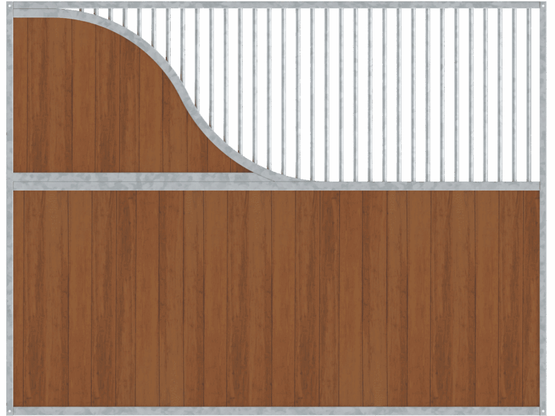 Cloison semi-fermée profilé galbé