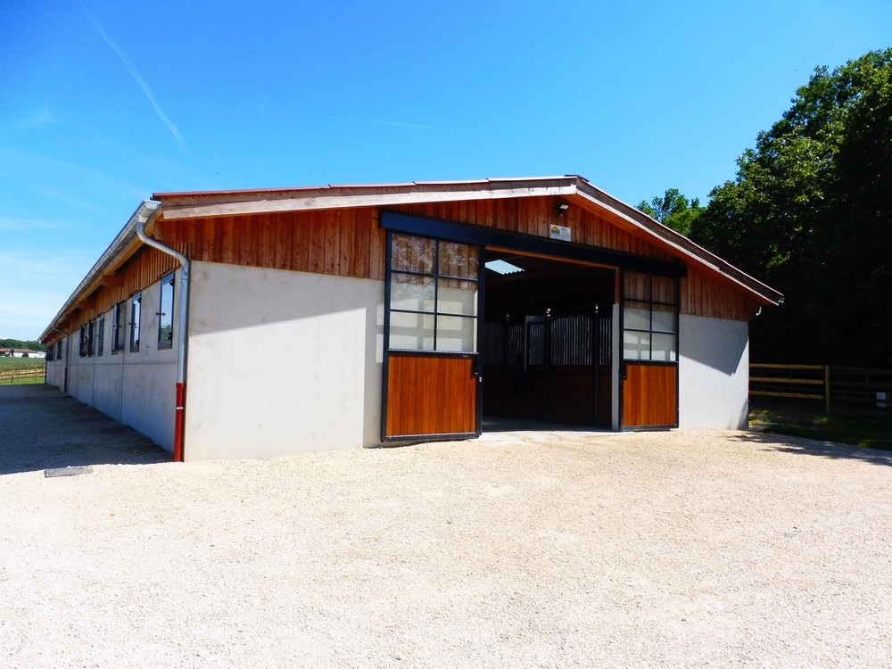 Porte avec hublot, porte coulissante, porte suspendue, porte d'écurie, avec  roulettes et rail -  France